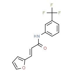 ChemSpider 2D Image | (2E)-3-(2-Furyl)-N-[3-(trifluoromethyl)phenyl]acrylamide | C14H10F3NO2