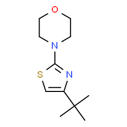 ChemSpider 2D Image | 4-[4-(2-Methyl-2-propanyl)-1,3-thiazol-2-yl]morpholine | C11H18N2OS