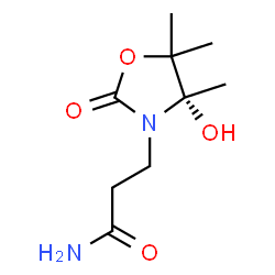 ChemSpider 2D Image | 3-[(4S)-4-Hydroxy-4,5,5-trimethyl-2-oxo-1,3-oxazolidin-3-yl]propanamide | C9H16N2O4