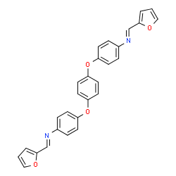 ChemSpider 2D Image | 4,4'-[1,4-Phenylenebis(oxy)]bis{N-[(E)-2-furylmethylene]aniline} | C28H20N2O4