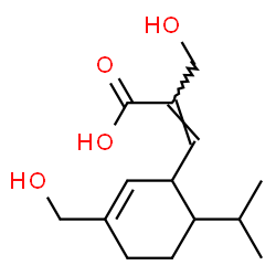 ChemSpider 2D Image | (2Z)-2-(Hydroxymethyl)-3-[3-(hydroxymethyl)-6-isopropyl-2-cyclohexen-1-yl]acrylic acid | C14H22O4