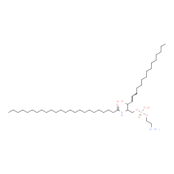 ChemSpider 2D Image | 2-Aminoethyl (4E)-3-hydroxy-2-(tetracosanoylamino)-4-octadecen-1-yl hydrogen phosphate | C44H89N2O6P
