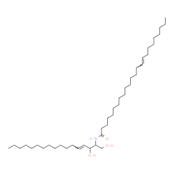 ChemSpider 2D Image | (15E)-N-[(4E)-1,3-Dihydroxy-4-heptadecen-2-yl]-15-tetracosenamide | C41H79NO3