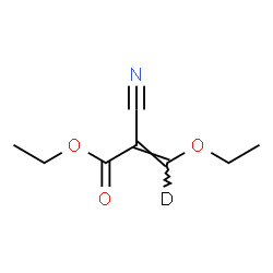 ChemSpider 2D Image | Ethyl (2E)-2-cyano-3-ethoxy(~2~H)-2-propenoate | C8H10DNO3