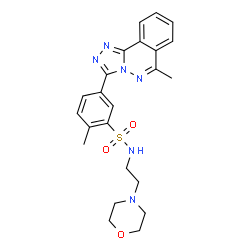 ChemSpider 2D Image | 2-Methyl-5-(6-methyl[1,2,4]triazolo[3,4-a]phthalazin-3-yl)-N-[2-(4-morpholinyl)ethyl]benzenesulfonamide | C23H26N6O3S