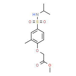 ChemSpider 2D Image | Methyl [4-(isopropylsulfamoyl)-2-methylphenoxy]acetate | C13H19NO5S