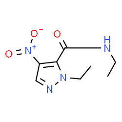 ChemSpider 2D Image | N,1-Diethyl-4-nitro-1H-pyrazole-5-carboxamide | C8H12N4O3