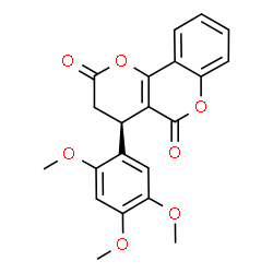 ChemSpider 2D Image | (4R)-4-(2,4,5-Trimethoxyphenyl)-3,4-dihydro-2H,5H-pyrano[3,2-c]chromene-2,5-dione | C21H18O7