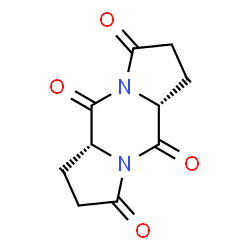 ChemSpider 2D Image | (5aR,10aR)-Dihydro-1H,5H-dipyrrolo[1,2-a:1',2'-d]pyrazine-3,5,8,10(2H,5aH,10aH)-tetrone | C10H10N2O4