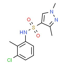 ChemSpider 2D Image | N-(3-Chloro-2-methylphenyl)-1,3-dimethyl-1H-pyrazole-4-sulfonamide | C12H14ClN3O2S
