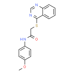 ChemSpider 2D Image | N-(4-Methoxyphenyl)-2-(4-quinazolinylsulfanyl)acetamide | C17H15N3O2S
