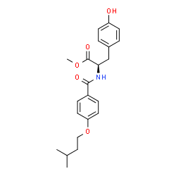 ChemSpider 2D Image | Methyl N-[4-(3-methylbutoxy)benzoyl]-D-tyrosinate | C22H27NO5