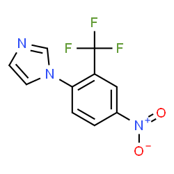 ChemSpider 2D Image | 1-(4-Nitro-2-(trifluoromethyl)phenyl)-1H-imidazole | C10H6F3N3O2