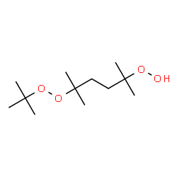 ChemSpider 2D Image | 2,5-Dimethyl-5-[(2-methyl-2-propanyl)peroxy]-2-hexanyl hydroperoxide | C12H26O4