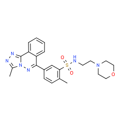 ChemSpider 2D Image | 2-Methyl-5-(3-methyl[1,2,4]triazolo[3,4-a]phthalazin-6-yl)-N-[2-(4-morpholinyl)ethyl]benzenesulfonamide | C23H26N6O3S