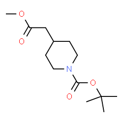 ChemSpider 2D Image | Methyl 1-N-Boc-4-piperidineacetate | C13H23NO4