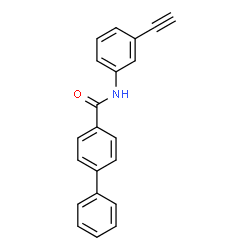 ChemSpider 2D Image | N-(3-Ethynylphenyl)-4-biphenylcarboxamide | C21H15NO