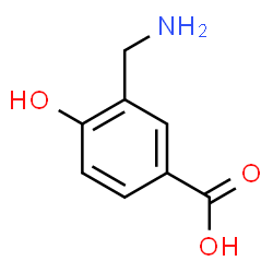 ChemSpider 2D Image | 3-(Aminomethyl)-4-hydroxybenzoic acid | C8H9NO3