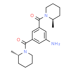 ChemSpider 2D Image | (3-Amino-5-{[(2R)-2-methyl-1-piperidinyl]carbonyl}phenyl)[(2S)-2-methyl-1-piperidinyl]methanone | C20H29N3O2