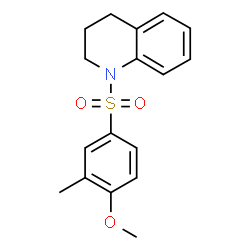 ChemSpider 2D Image | 1-[(4-Methoxy-3-methylphenyl)sulfonyl]-1,2,3,4-tetrahydroquinoline | C17H19NO3S