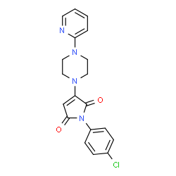 ChemSpider 2D Image | 1-(4-chlorophenyl)-3-(4-pyridin-2-ylpiperazin-1-yl)-1H-pyrrole-2,5-dione | C19H17ClN4O2