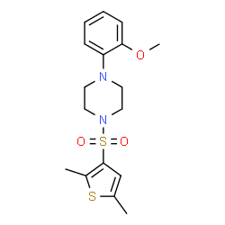 ChemSpider 2D Image | 1-[(2,5-Dimethyl-3-thienyl)sulfonyl]-4-(2-methoxyphenyl)piperazine | C17H22N2O3S2