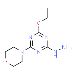 ChemSpider 2D Image | 2-Ethoxy-4-hydrazino-6-(4-morpholinyl)-1,3,5-triazine | C9H16N6O2