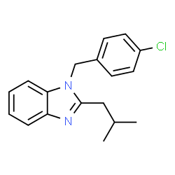 ChemSpider 2D Image | 1-(4-Chlorobenzyl)-2-isobutyl-1H-benzimidazole | C18H19ClN2