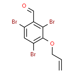 ChemSpider 2D Image | 3-(Allyloxy)-2,4,6-tribromobenzaldehyde | C10H7Br3O2