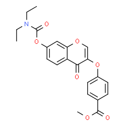ChemSpider 2D Image | Methyl 4-({7-[(diethylcarbamoyl)oxy]-4-oxo-4H-chromen-3-yl}oxy)benzoate | C22H21NO7