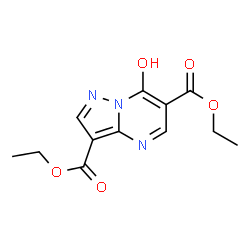 ChemSpider 2D Image | Diethyl 7-hydroxypyrazolo[1,5-a]pyrimidine-3,6-dicarboxylate | C12H13N3O5