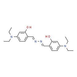ChemSpider 2D Image | 2,2'-[(1E,2E)-1,2-Hydrazinediylidenedi(E)methylylidene]bis[5-(diethylamino)phenol] | C22H30N4O2