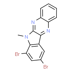 ChemSpider 2D Image | 7,9-Dibromo-6-methyl-6H-indolo[2,3-b]quinoxaline | C15H9Br2N3