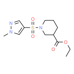 ChemSpider 2D Image | ETHYL 1-(1-METHYLPYRAZOL-4-YLSULFONYL)PIPERIDINE-3-CARBOXYLATE | C12H19N3O4S