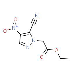 ChemSpider 2D Image | Ethyl (5-cyano-4-nitro-1H-pyrazol-1-yl)acetate | C8H8N4O4