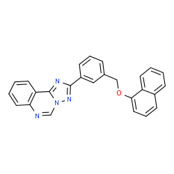 ChemSpider 2D Image | 2-{3-[(1-Naphthyloxy)methyl]phenyl}[1,2,4]triazolo[1,5-c]quinazoline | C26H18N4O