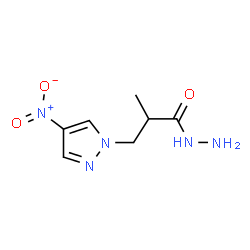 ChemSpider 2D Image | 2-methyl-3-(4-nitropyrazol-1-yl)propanehydrazide | C7H11N5O3