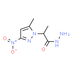 ChemSpider 2D Image | 2-(5-methyl-3-nitropyrazol-1-yl)propanehydrazide | C7H11N5O3