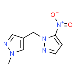 ChemSpider 2D Image | 1-METHYL-4-[(5-NITROPYRAZOL-1-YL)METHYL]PYRAZOLE | C8H9N5O2