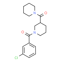 ChemSpider 2D Image | [1-(3-Chlorobenzoyl)-3-piperidinyl](1-piperidinyl)methanone | C18H23ClN2O2