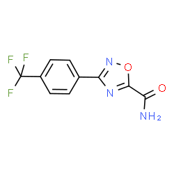 ChemSpider 2D Image | 3-[4-(Trifluoromethyl)phenyl]-1,2,4-oxadiazole-5-carboxamide | C10H6F3N3O2