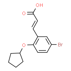 ChemSpider 2D Image | (2E)-3-[5-Bromo-2-(cyclopentyloxy)phenyl]acrylic acid | C14H15BrO3