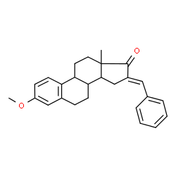 ChemSpider 2D Image | (16E)-16-Benzylidene-3-methoxyestra-1,3,5(10)-trien-17-one | C26H28O2