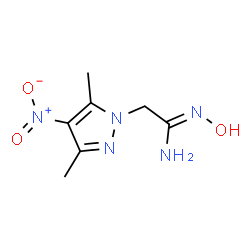 ChemSpider 2D Image | 2-(3,5-Dimethyl-4-nitro-1H-pyrazol-1-yl)-N-hydroxyethanimidamide | C7H11N5O3