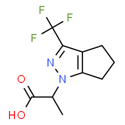 ChemSpider 2D Image | 2-[3-(trifluoromethyl)-4H,5H,6H-cyclopenta[c]pyrazol-1-yl]propanoic acid | C10H11F3N2O2