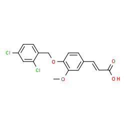 ChemSpider 2D Image | (2E)-3-{4-[(2,4-Dichlorobenzyl)oxy]-3-methoxyphenyl}acrylic acid | C17H14Cl2O4