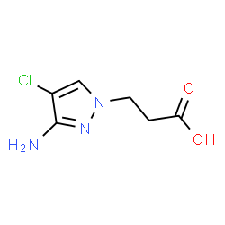 ChemSpider 2D Image | 3-(3-amino-4-chloropyrazol-1-yl)propanoic acid | C6H8ClN3O2
