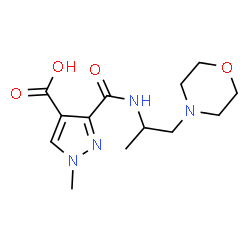 ChemSpider 2D Image | 1-Methyl-3-{[1-(4-morpholinyl)-2-propanyl]carbamoyl}-1H-pyrazole-4-carboxylic acid | C13H20N4O4