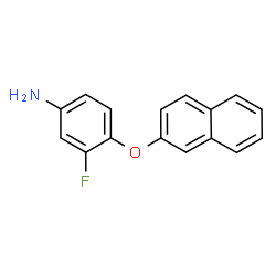 ChemSpider 2D Image | 3-Fluoro-4-(2-naphthyloxy)aniline | C16H12FNO