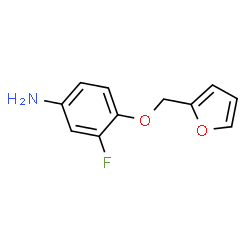 ChemSpider 2D Image | 3-Fluoro-4-(2-furylmethoxy)aniline | C11H10FNO2